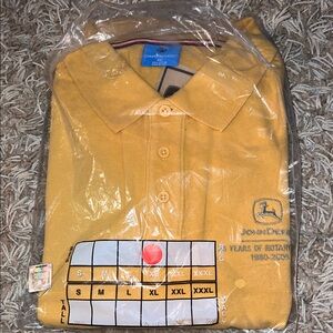 John Deere Mustard Yellow Commemorative Shirt 25 years